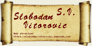 Slobodan Vitorović vizit kartica